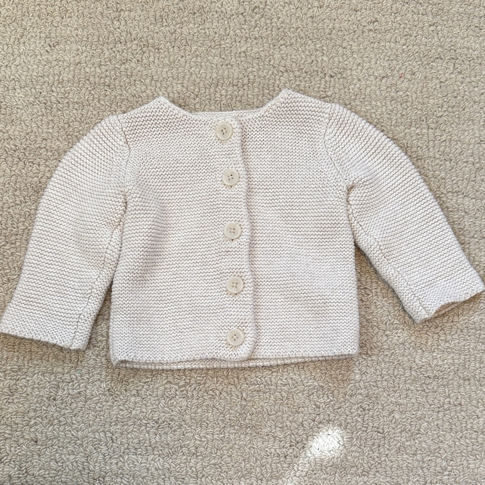 Hanna Andersson Cream Knit Kids Jacket